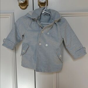 Patachou Light Blue Hooded Coat for Baby Boys
